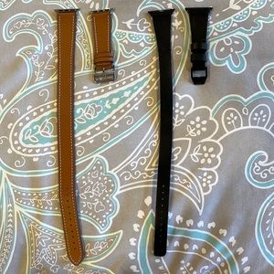 Set of 2 EUC Apple Watch 38mm compatible straps. Double-wrap style!